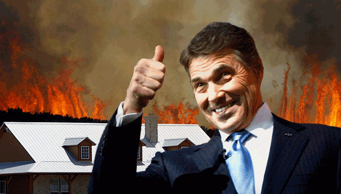 Perry boasts while Texas burns!
