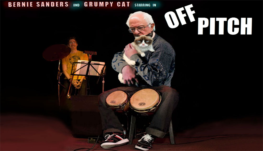 BERNIE SANDERS and GRUMPY CAT starring in OFF PITCH
