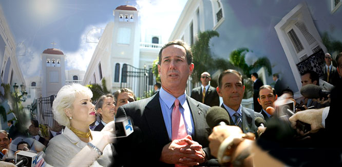 Santorum puzzled in Puerto Rico.
